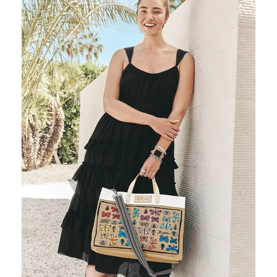 Happy Wings East West Burlap Tote - Image 6