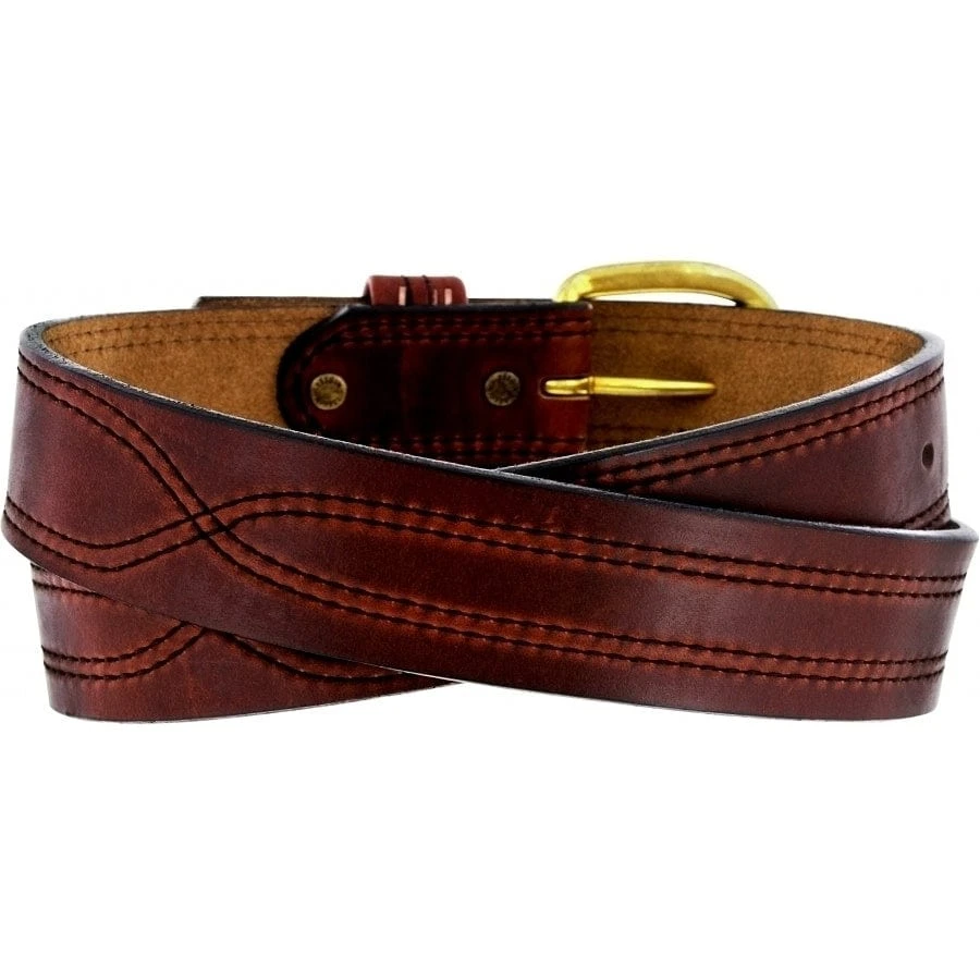 X Stitching Oiltan Belt - Image 2